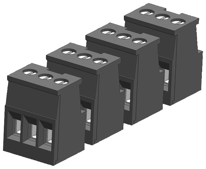 SIEMENS SIE6ES72922BC300XA0 CONNECTOR BLOCK, 3-POLE, GOLD (4/PK)