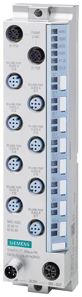 SIEMENS - SIE6ES71486JG000BB0 SIMATIC ET 200eco PN CM 8xIO-Link + DI 4x24 V DC 8 x M12