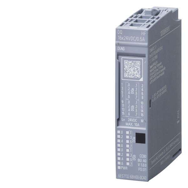 SIEMENS SIE6ES71326BH000CA0 ET 200SP, DQ 16X24VDC/0,5A HF, PU 1