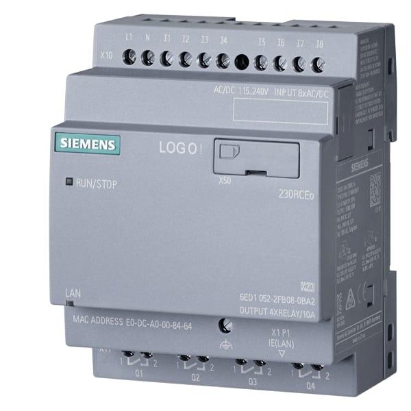 SIEMENS SIE6ED10522FB080BA2 LOGO!230RCEO, 8DI/4DO,400 BLOCKS