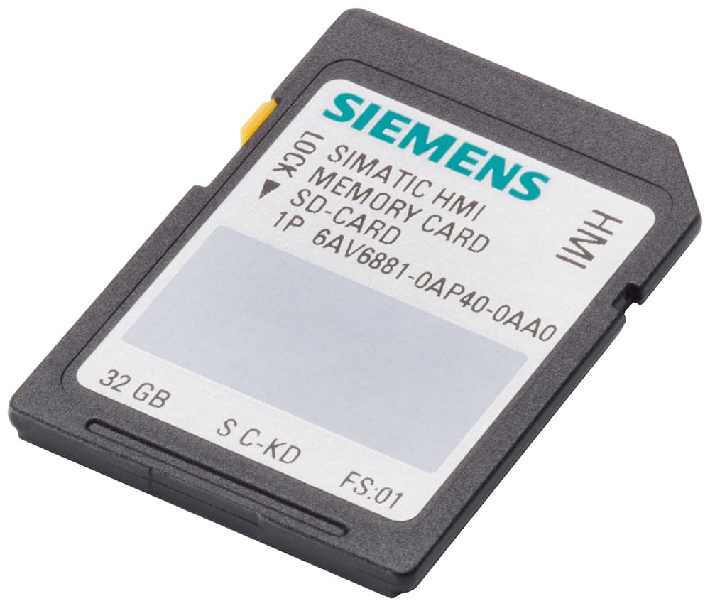 SIEMENS - SIE6AV68810AP400AA0 SIMATIC HMI Scheda di memoria SD 32 GB, indoor TIA Portal V16 o superiore