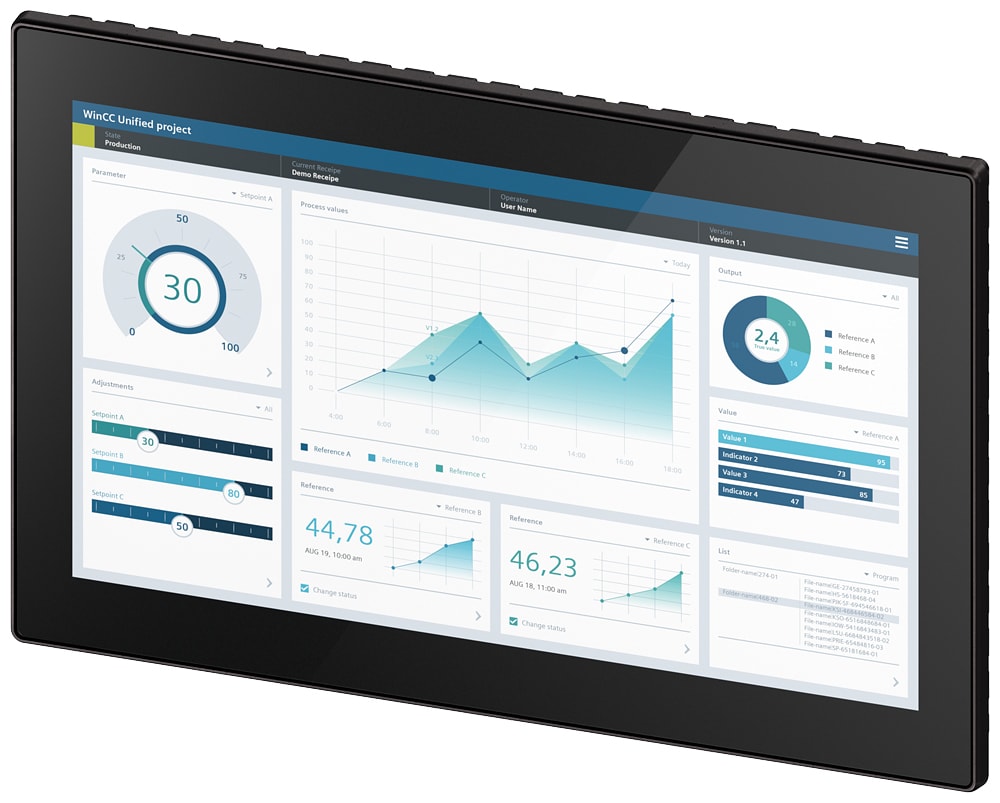 SIEMENS - SIE6AV21283QB360AX1 SIMATIC HMI MTP1500 Unified Comfort Frontale neutrale