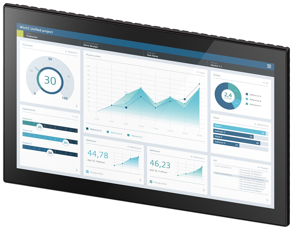 SIEMENS - SIE6AV21283XB360AX1 SIMATIC HMI MTP2200 Unified Comfort Frontale neutrale