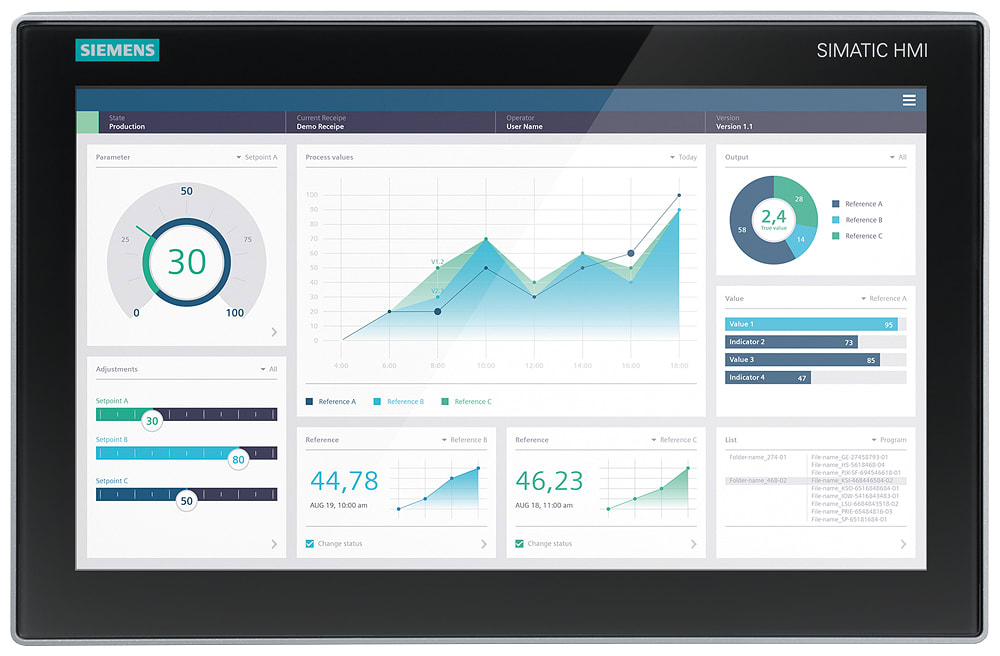SIEMENS - SIE6AV21283QB270BX0 SIMATIC HMI MTP1500 Unified Comfort PRO Con predisposizione per braccio di sostegno ed elementi di ampliamento