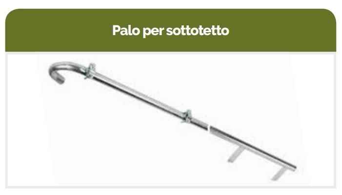 L`ARTIBENI SRL LARA48 PALO CURVO PER SOTTOTETTO DA 2 MT SPESS.