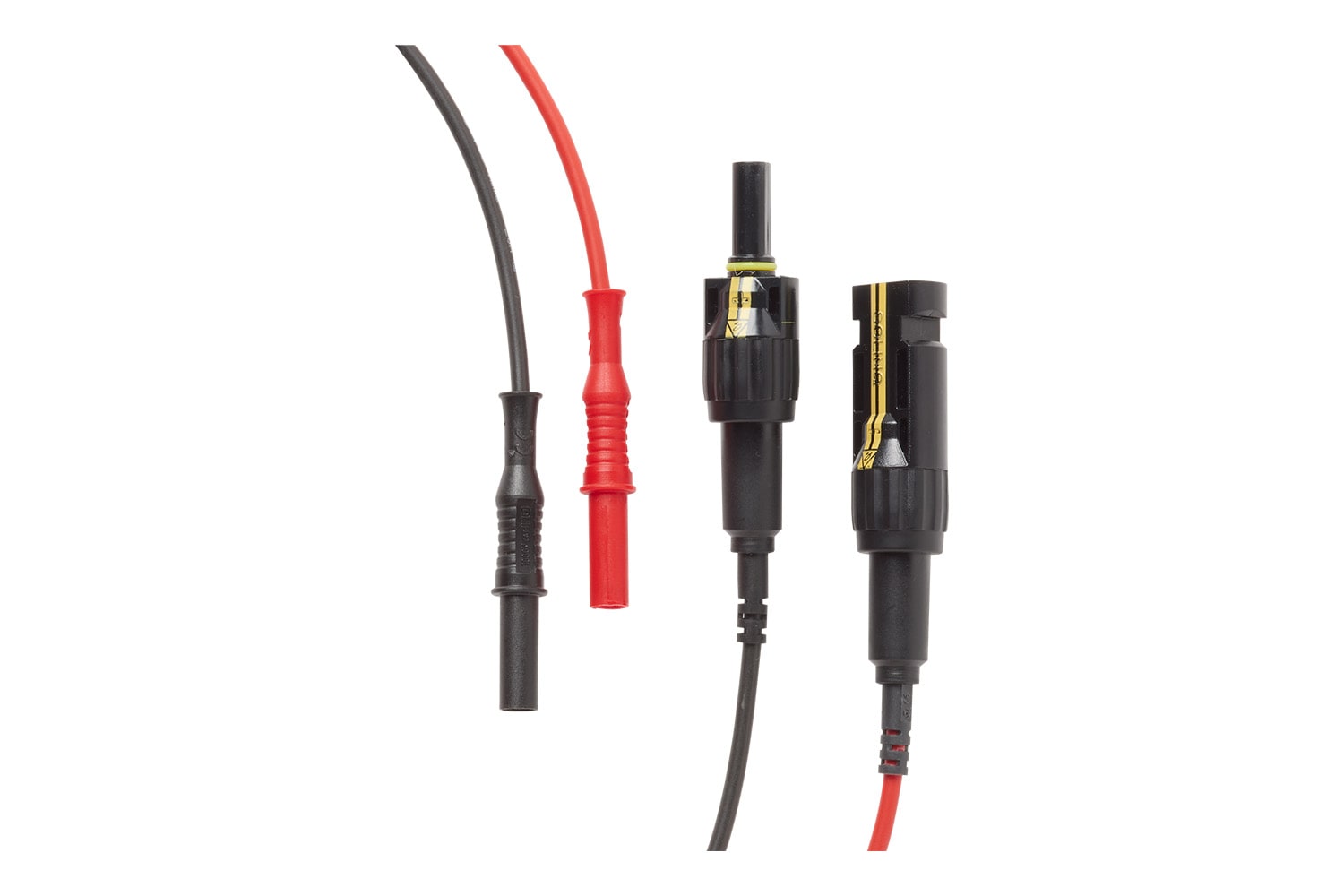 FLUKE ITALIA SRL FLK5301188 PVLEAD1 SET PUNTALI MC4 A 4MM, NERO/ROSS