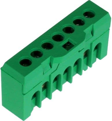 CABUR SRL CBRQBLOK7002 QBLOK.7/TE MORS.16MM2 7F VERDE V0