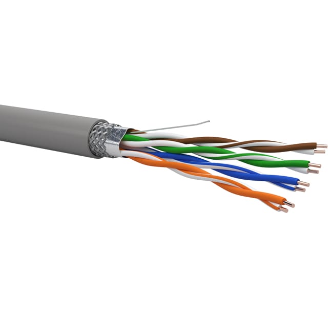 QUBIX SPA QBX0502085GRBB1000 CAVO CPR6727C C5E SF/UTP AWG24 LSZH ECA
