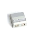 QUBIX SPA QBX2004044 SCATOLA CCS DA PARETE 2 POS. RJ45 BIANCO
