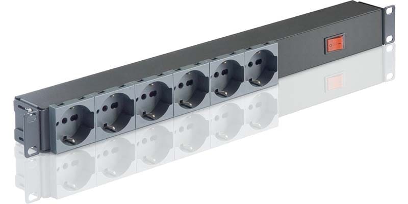 QUBIX SPA QBX2011120 BARRA ALIMENTAZIONE 1U 6P INT.LUM. NE