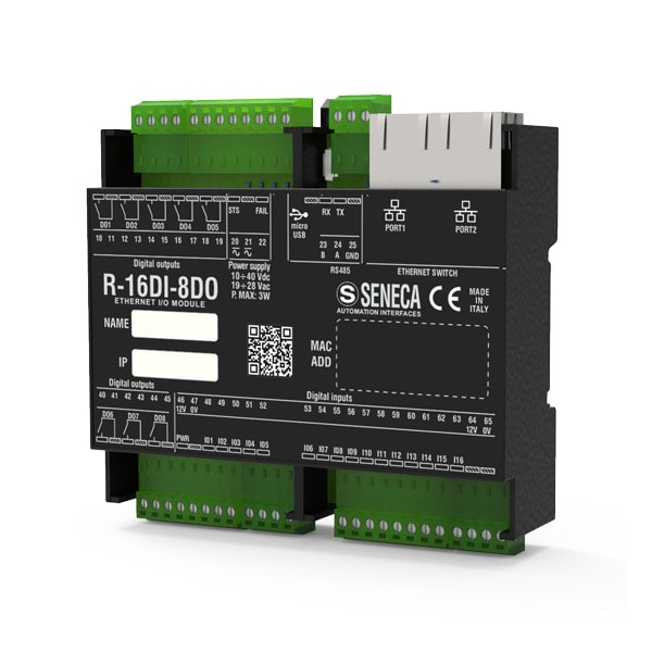 SENECA SCXR-16DI-8DO MODULO ETHERNET 16 DI / 8 DO 2 ETH