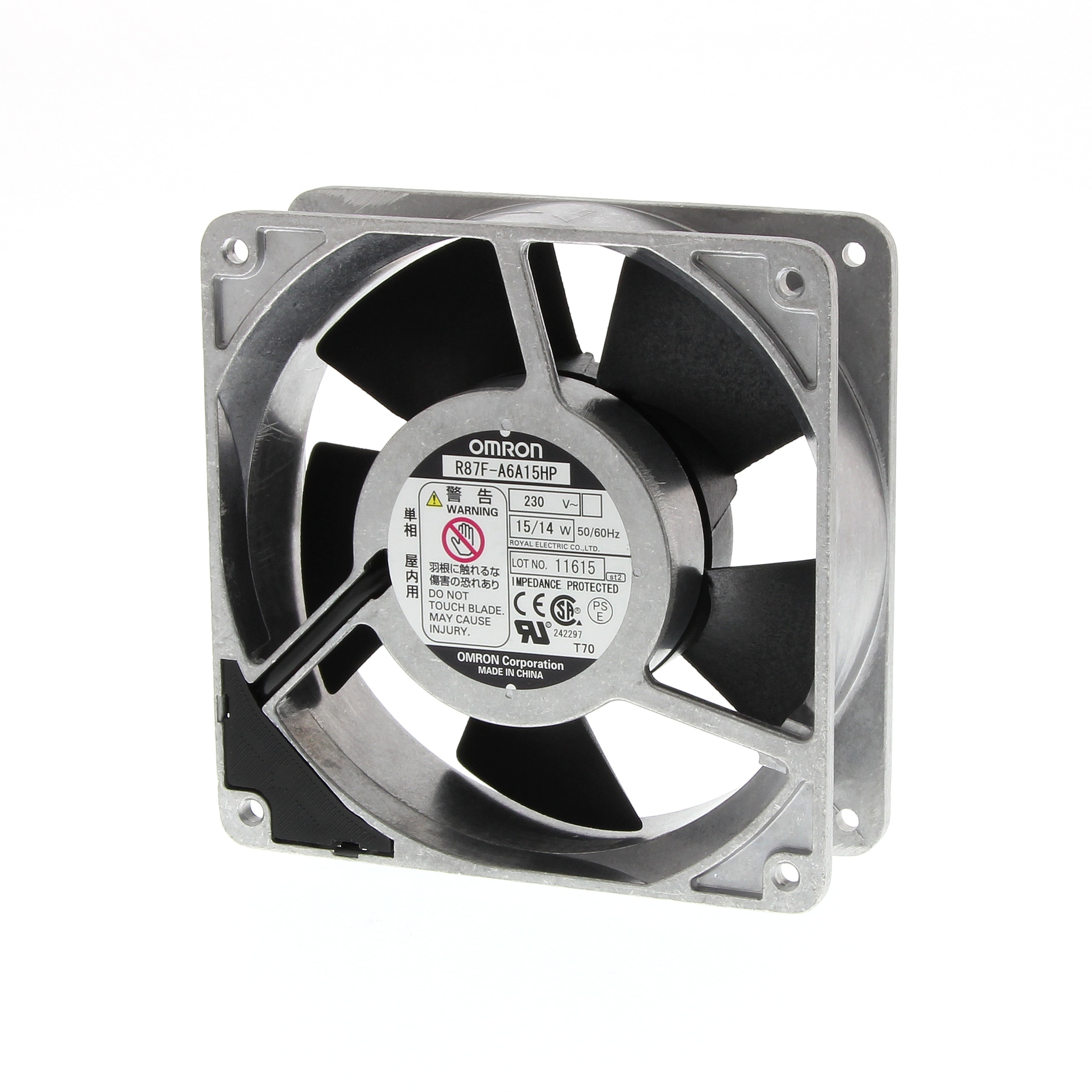 OMRON OMRR87FA6A15HP AC AXIAL-FLOW FAN, PLASTIC BLADE, 230 VA