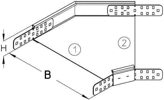 DIETZEL DIE078525 Rinnenbogen, 45A^, 100x60 mm, inkl. 2x K