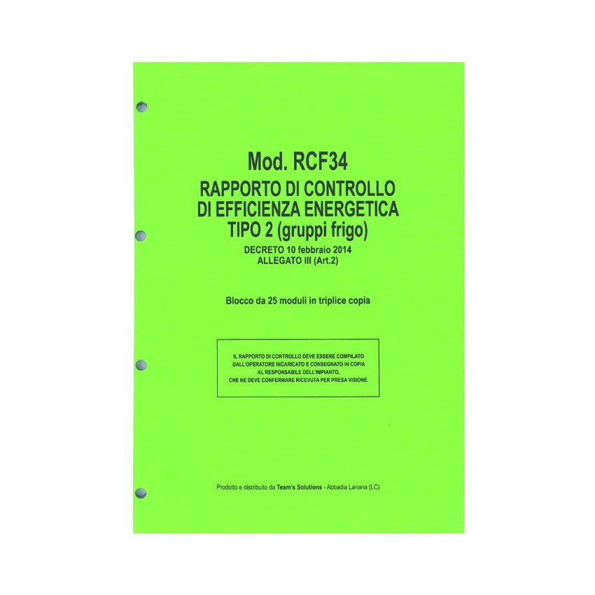 FERRARI - FERRCF34 RAPPORTO DI CONTROLLO GRUPPI FRIGO