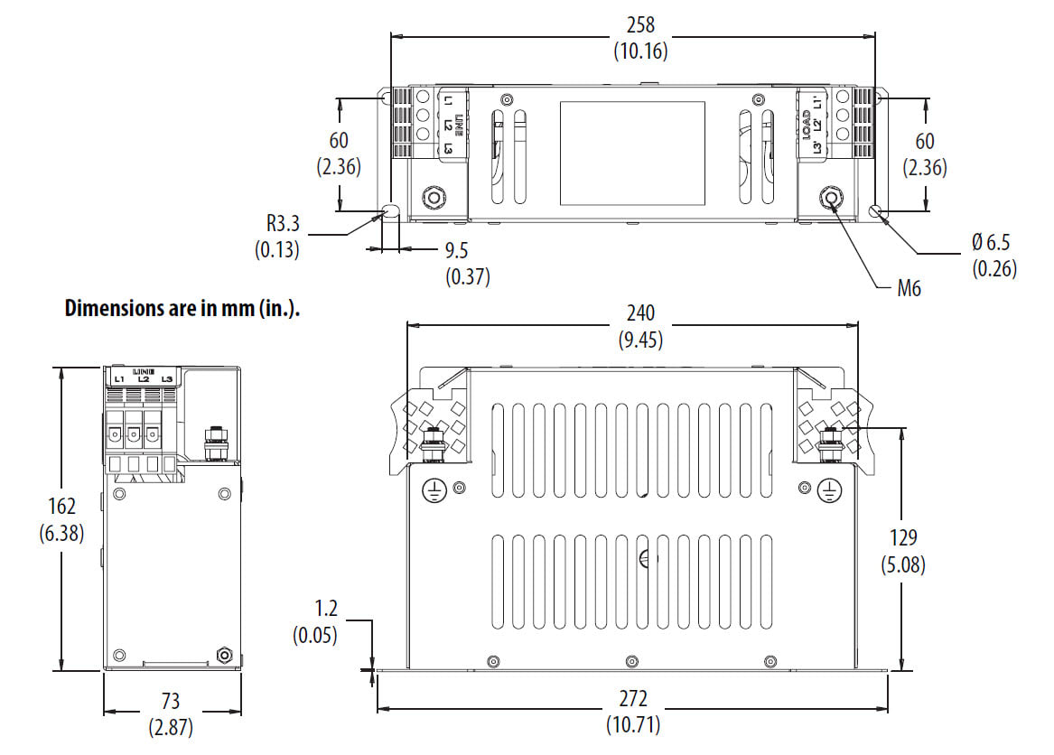 ROCKWELL AUTOMATION RCK2198-DB42-F KINETIX 5500 42A LINE FILTER