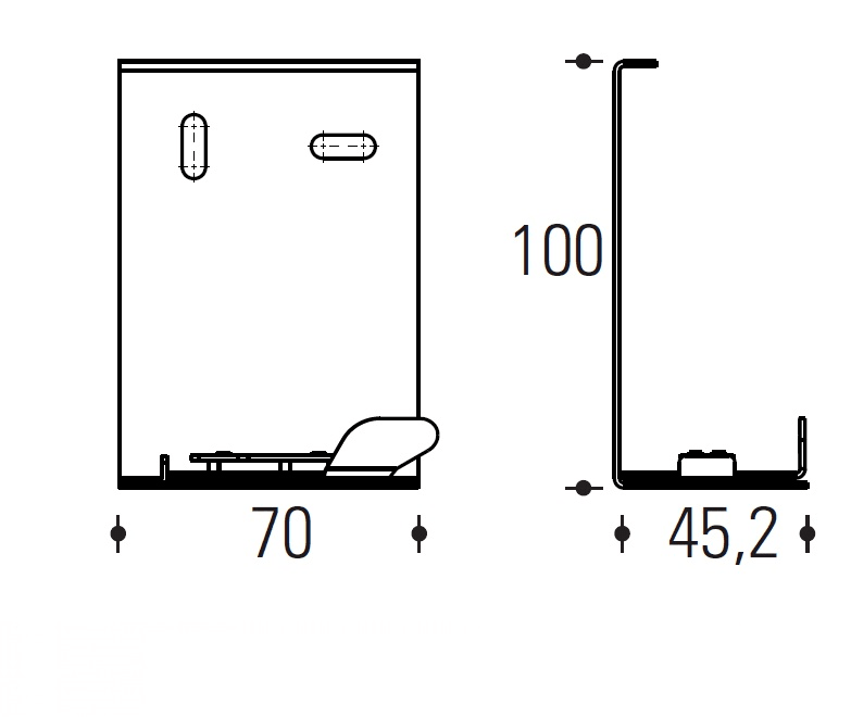 REGGIANI SPA ILLU - REG0.25431.0012 MOUNTING BRACKET YORI