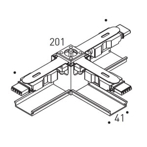 REGGIANI SPA ILLU REG0.25854.0012 COUPLER X SURFACE-MOUNTED RAIL