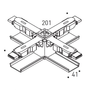 REGGIANI SPA ILLU REG0.25855.0012 X COUPLER X SURFACE-MOUNTED RAIL