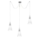 ROSSINI RSSREN003 SOSPENSIONE 3 ELEMENTI CROMO/VETRO BIANC