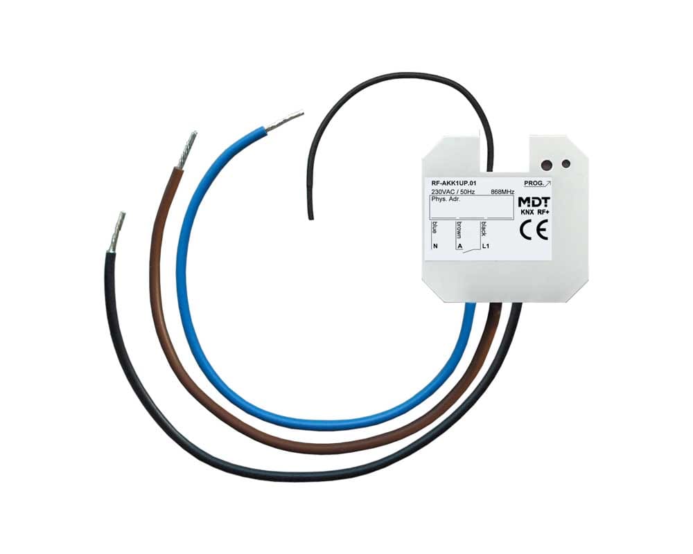 MDT ITALIA SRL EYGRF-AKK1UP.01 Attuatore 1 canale, RF KNX, 16A, 230V, incasso