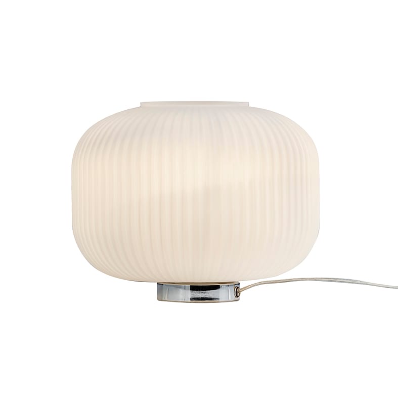 ROSSINI RSSRIG002 LAMPADA TAVOLO CROMO/VETRO BIANCO SATINA