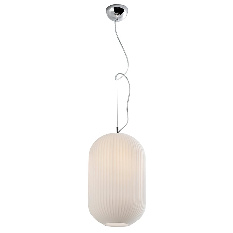 ROSSINI RSSRIG006 SOSPENSIONE CROMO/VETRO BIANCO SATINATO