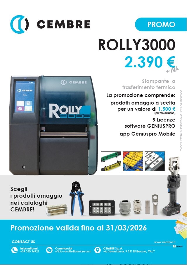 CEMBRE SPA CEMROLLY3000 SIST.SIGL. TRASF.TERMICO A ROTOLO