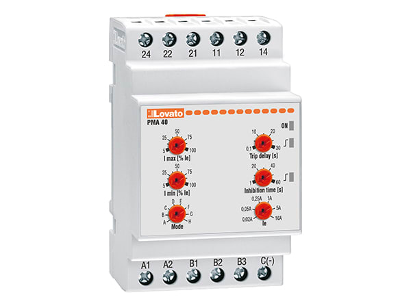 LOVATO LOVPMA40240 RELE AMP.1F 24-240VAC/DC MIN E MAX CORR