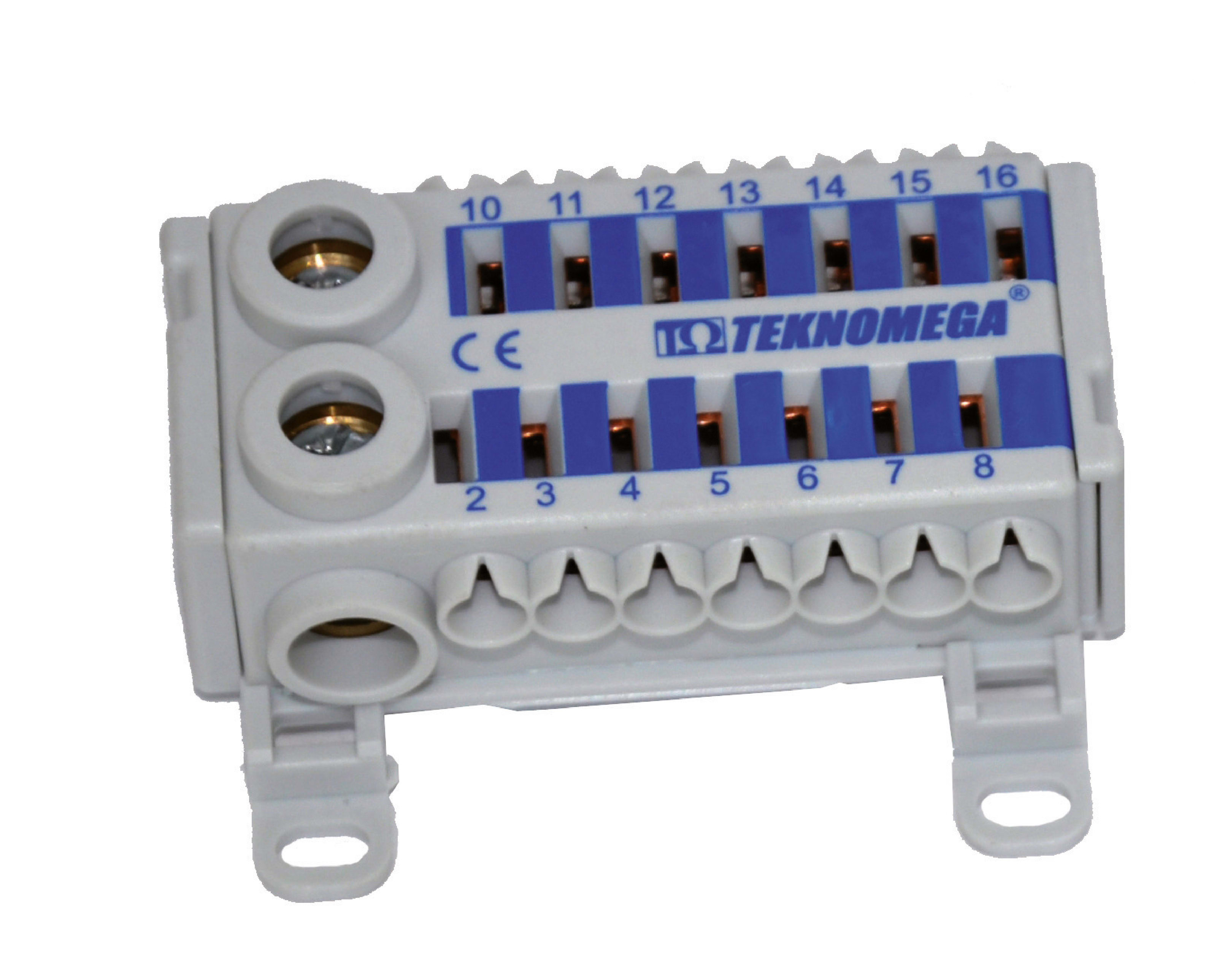 TEKNOMEGA SRL - TKGRPU5000 RIPARTITORE QUICK UNIPOL. 80A 14 OUT BLU