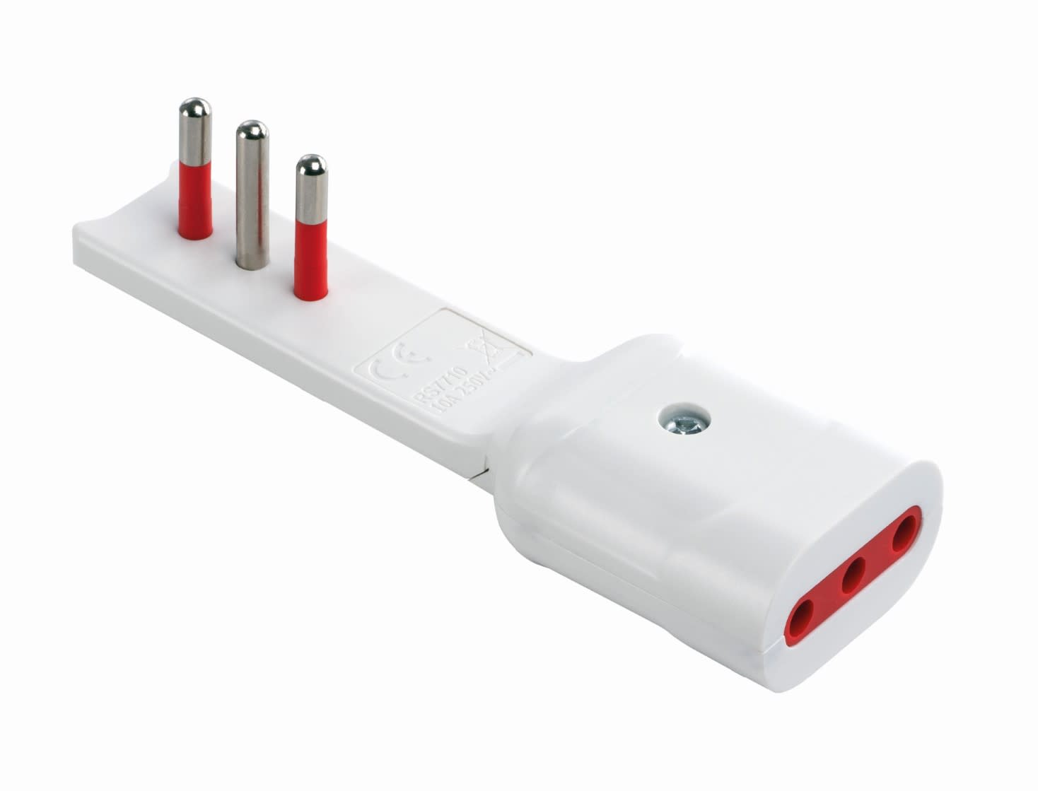 ROSI MATERIALE ELETT - RCORS7710B ADATTATORE EMILIA FLAT 10A 2P+T 250V BIA