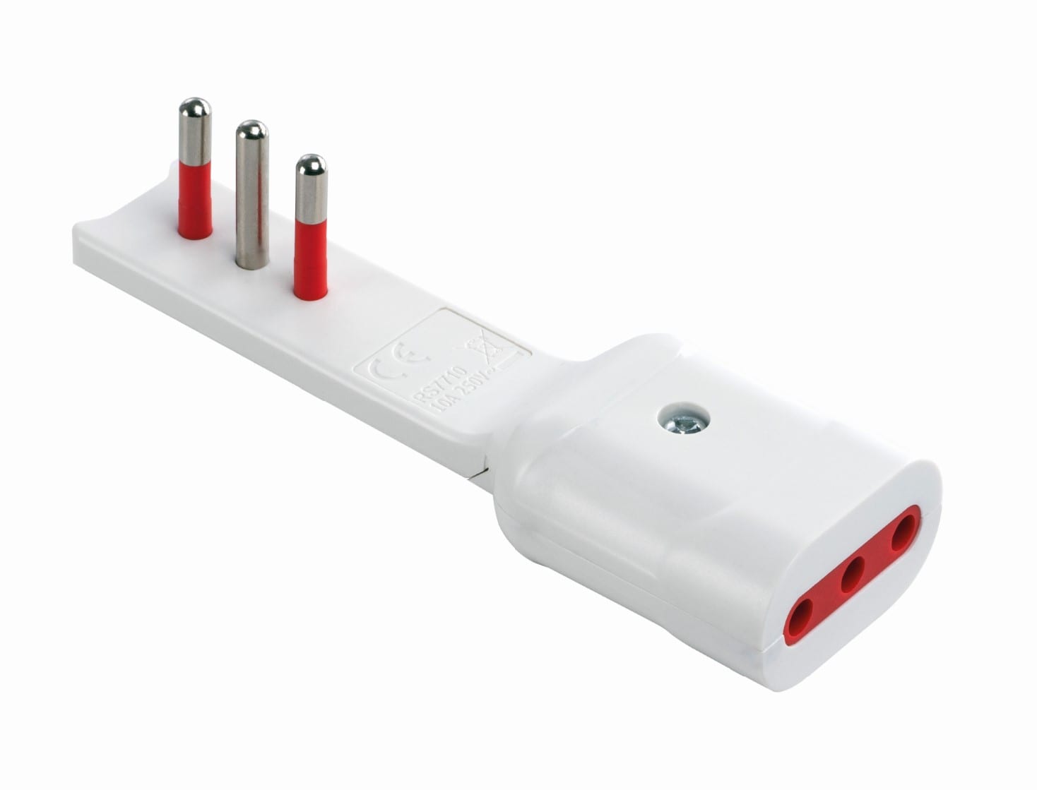 ROSI MATERIALE ELETT RCORS7710B ADATTATORE EMILIA FLAT 10A 2P+T 250V BIA