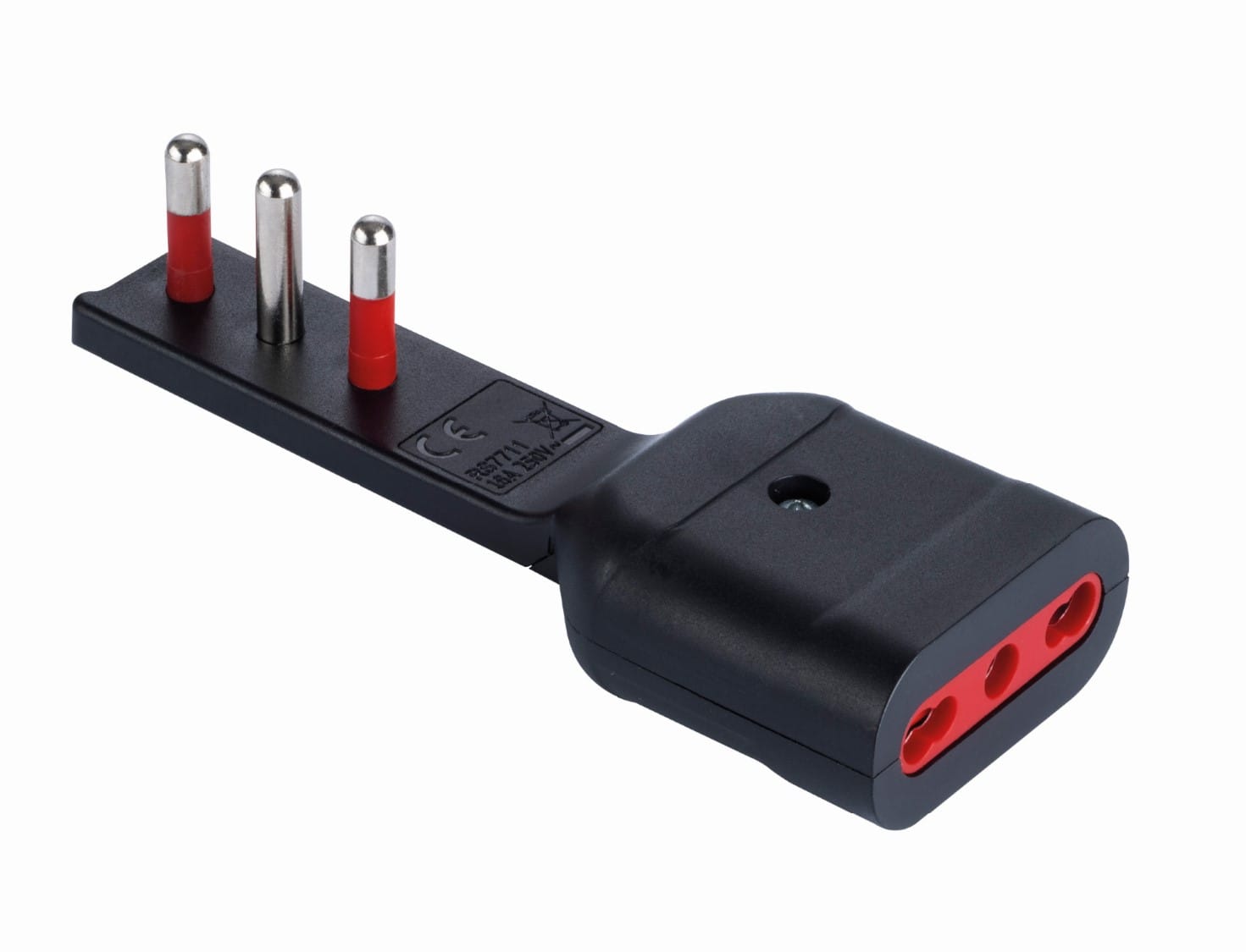 ROSI MATERIALE ELETT RCORS7711N ADATTATORE EMILIA FLAT 16A 2P+T 250V NER