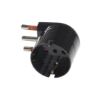ROSI MATERIALE ELETT RCORS78030 ADATTATORE SCHUKO 90? 16A 2P+T NERO