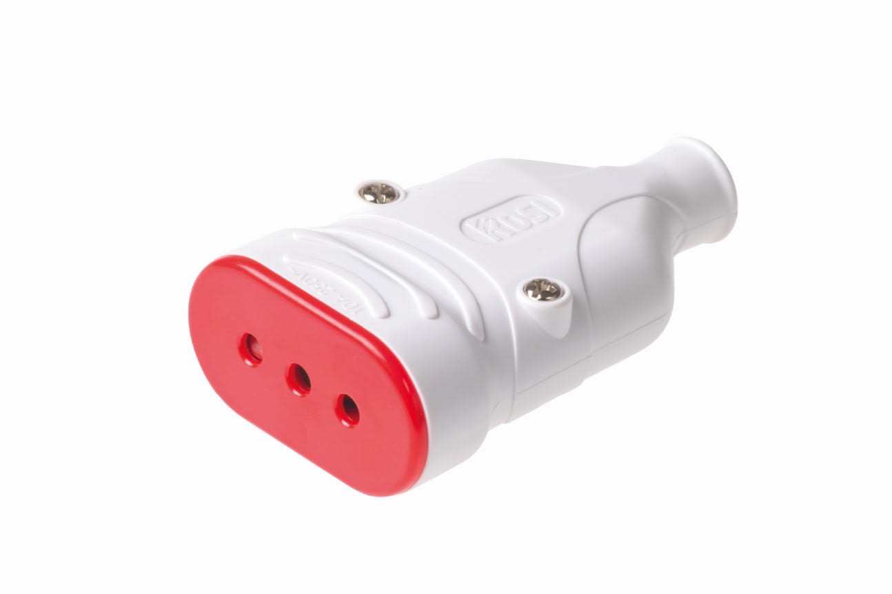 ROSI MATERIALE ELETT - RCORS78203 PRESA MOBILE 10A 2P+T MONOB ANTISC BIANC