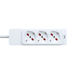 ROSI MATERIALE ELETT - RCORS8321B MULT SPECIALIST 3 POSTI, 1,5M CAVO, BIAN