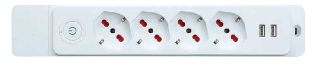 ROSI MATERIALE ELETT RCORS8412UB MULT SPECIALIST 4 POSTI+2USB, + INTER.,