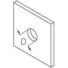 DIETZEL DIE078744 Montageplatte, A 13 mm, 50x50 mm, tauch