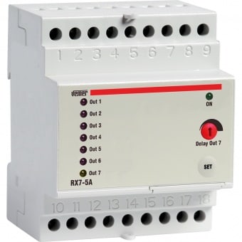 VEMER SPA VEMVE443800 RX7-5A ATTUATORE REMOTO 7 RELE 5A