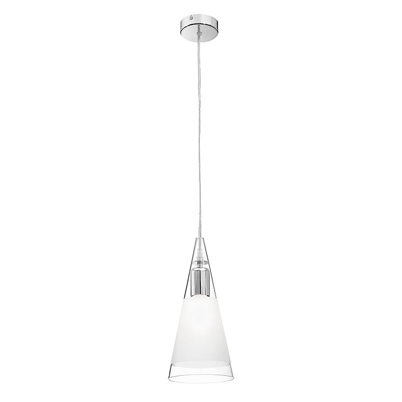 ROSSINI RSSS.10610 SOSPENSIONE CROMO/VETRO BIANCO SATINATO