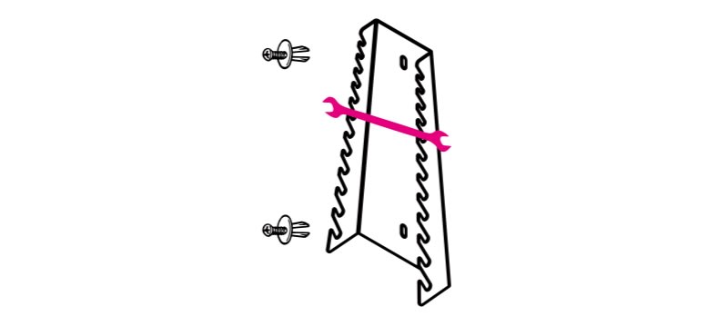 BM SPA - BMM088880421 Supporti per 12 chiavi a forchetta, in lamiera