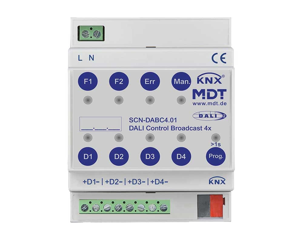 MDT ITALIA SRL EYGSCN-DABC4.01 Gateway Dali KNX control Broadcast, 4 canali