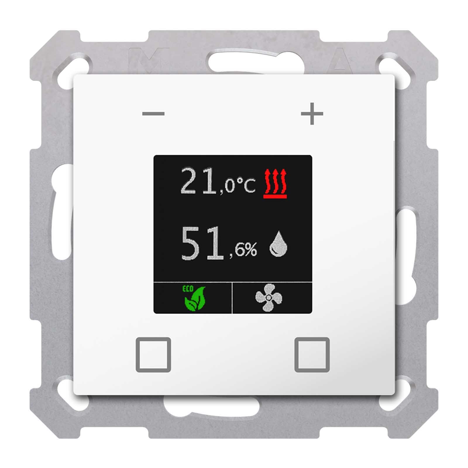 MDT ITALIA SRL EYGSCN-RTR55S.01 Termostato Umidostato KNX Smart55,RTR, bianco lucido