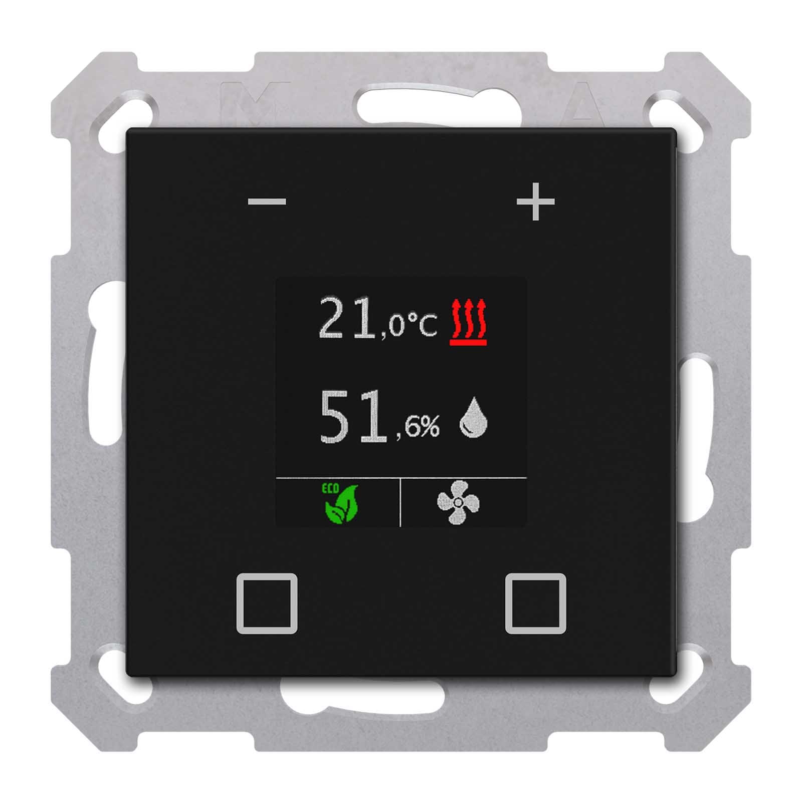 MDT ITALIA SRL EYGSCN-RTR55S06.01 Termostato Umidostato KNX Smart55,RTR, nero opaco