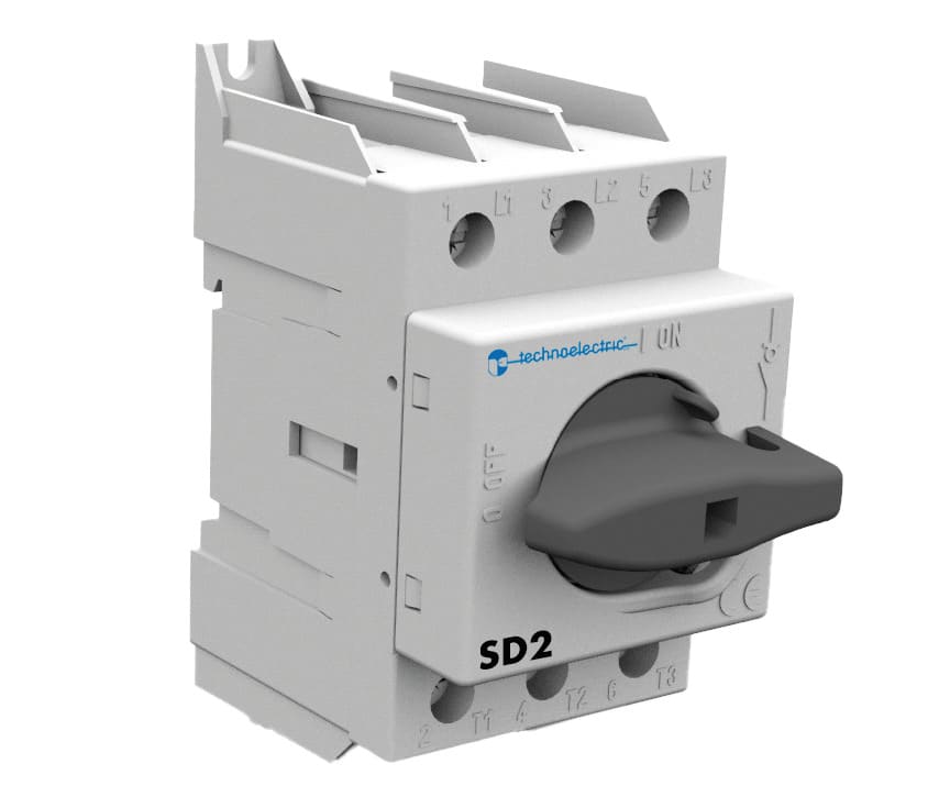 TECHNOELECTRIC SRL - TEH19208X INTERRUTTORE CON MANIGLIA DIRETTA NERA