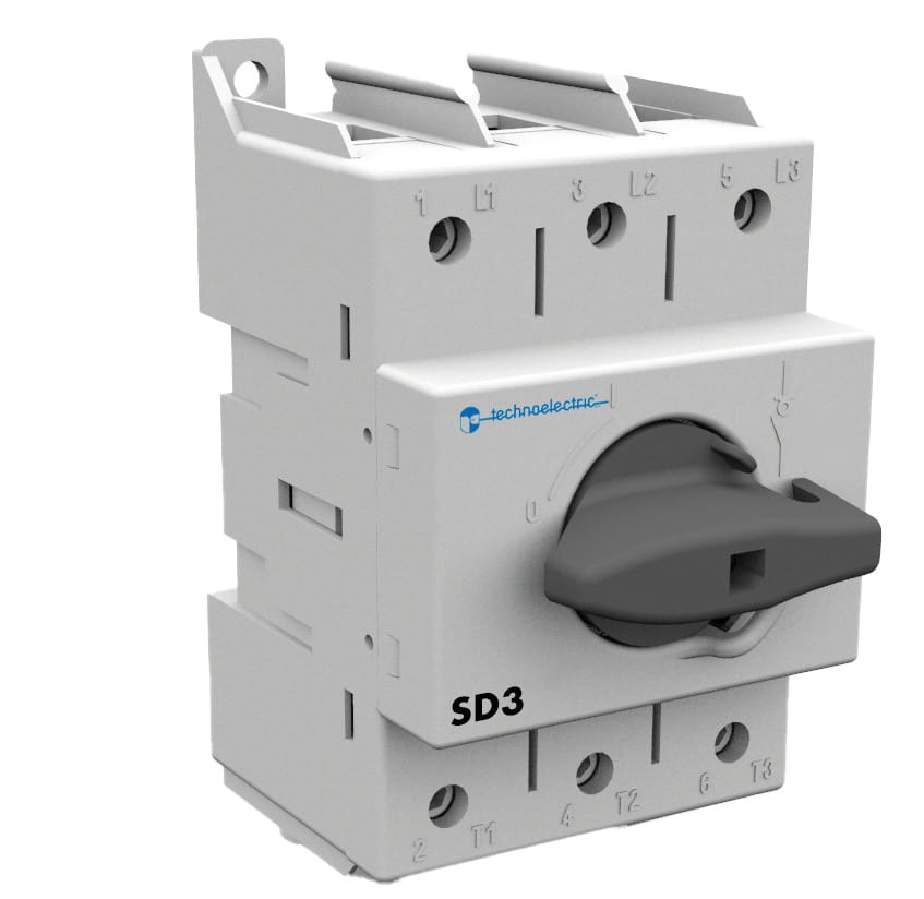 TECHNOELECTRIC SRL - TEH19703 INTERRUTTORE CON MANIGLIA DIRETTA NERA