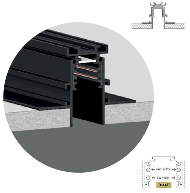 SIDE SPA SDEM-26302 BINARI M-SYSTEM 48V INCASSO L.3000MM NE