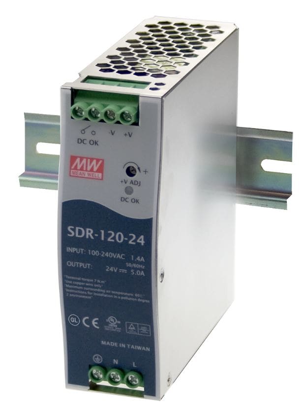 DIGIMAX SRL - DIXSDR-120-24 ALIMENTATORE DIN RAIL SLIM 24V 5A 120W