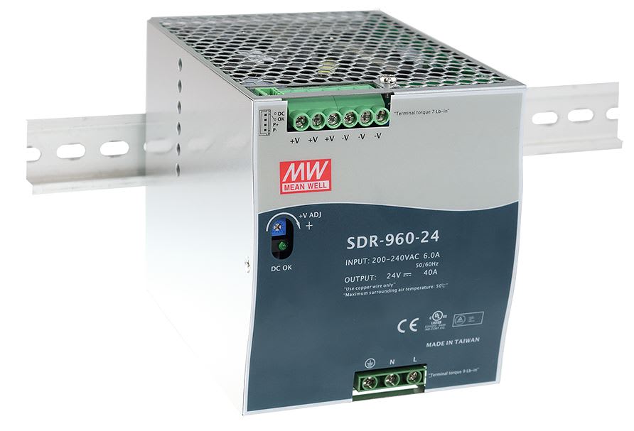 DIGIMAX SRL - DIXSDR-960-24 ALIMENTATORE DIN RAIL SLIM 24V 40A 960W