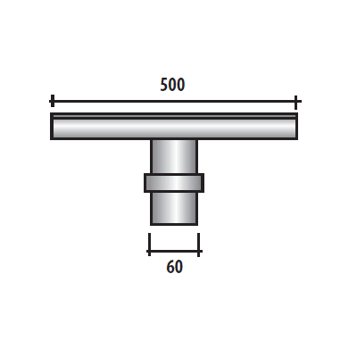 SEM - SEM4323/V TRAVERSA 50 CM PER PALI CONICI VRC