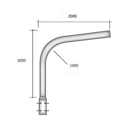 SEM - SEM4332/4 BRACCIO SINGOLO D 68X200+60X2000X2000 MM